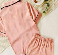 Blushing Pink Childrens silk Pajama Set